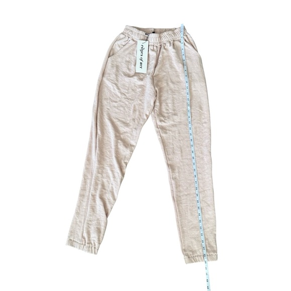 Ribbed Jogger Lounge Pants Beige Large NWT - Picture 4 of 6